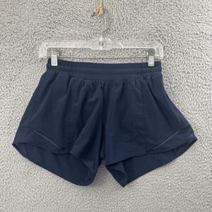 Lululemon Hotty Hot Shorts Low Rise 4" True Navy Athletic Athleisure Women's 6
